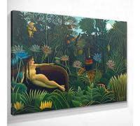 Il sogno Henri Rousseau, quadro grande stampa su tela di alta qualità, fine art, intelaiato pronto da appendere bsa15-50x70 cm