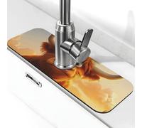 Il sole al tramonto consuma il bue lavello paraspruzzi tappetino per rubinetto, ventosa per rubinetto della cucina, maniglia del rubinetto, vassoio raccogli gocce vassoio per asciugare il bagno (38,1