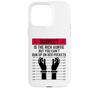 Il sospetto è una zia ricca ma non puoi correre sulle sue tasche Custodia per iPhone 15 Pro Max