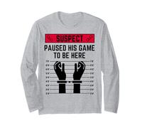 Il sospetto ha Messo in Pausa Il Suo Gioco per Essere Qui Divertente Videogiochi Giocatore Maglia a Manica