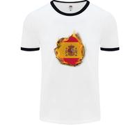 Il Spagnolo Bandiera Fuoco Effetto Spagna Uomo Ringer