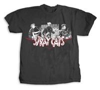 Il Stray Cats Foto Collage Rockabilly Rock And Roll Musica Maglietta STC-1006