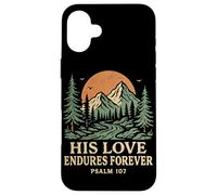 Il Suo Amore Endures Forever Salmo 107 Versetto della Bibbia Cristiana Custodia per iPhone 16 Plus