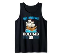 Il suo arrivo Columb Us Columbus Day Cristoforo Colombo Canotta