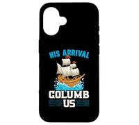 Il suo arrivo Columb Us Columbus Day Cristoforo Colombo Custodia per iPhone 16