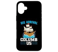 Il suo arrivo Columb Us Columbus Day Cristoforo Colombo Custodia per iPhone 16 Plus