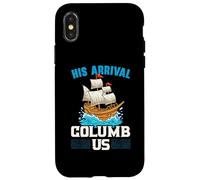 Il suo arrivo Columb Us Columbus Day Cristoforo Colombo Custodia per iPhone X/XS