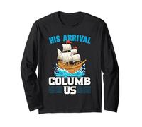 Il suo arrivo Columb Us Columbus Day Cristoforo Colombo Maglia a Manica