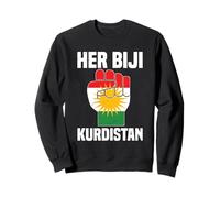 Il Suo Kurdistan Biji ha sollevato Il Pugno Lunga Vita al Kurdistan Felpa