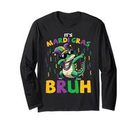 Il Suo Mardi Gras Bruh Alligator Dab Fat Tuesday Bambini Uomini Donne Maglia a Manica