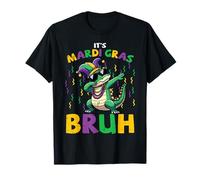 Il Suo Mardi Gras Bruh Alligator Dab Fat Tuesday Bambini Uomini Donne Maglietta