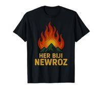 Il Suo Nuovo Anno curdo di Biji Newroz Fire Design Maglietta