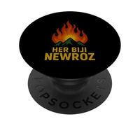 Il suo nuovo anno curdo di Biji Newroz Fire Design PopSockets PopGrip Adesivo
