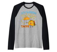 Il Suo piovere Tacos martedì Bambini Cibo Messicano Divertente Cinco Mayo Maglia con Maniche Raglan