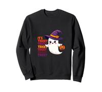 Il Suo Tricky Tricky Tricky Carino Halloween Fantasma Felpa