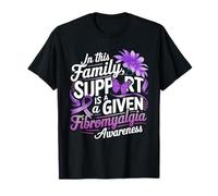 Il supporto del mese di sensibilizzazione alla fibromialgia viene fornito un nastro viola Maglietta