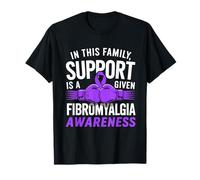 Il supporto per la consapevolezza della fibromialgia è un dato nastro viola Maglietta