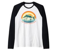 Il sussurratore del Pesce persico Maglia con Maniche Raglan