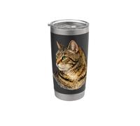 Il Tabby vigile Bicchiere termico in acciaio inox doppia parete