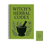 Il taccuino dell'erborista incantato, il codice delle erbe della strega, il taccuino delle erbe della strega con una raccolta multipla, gli incantesimi streghe in cucina e la guida alla magia (2pcs)