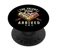 Il talento è arrivato - Giocatore di biliardo con 8 palline PopSockets PopGrip Adesivo
