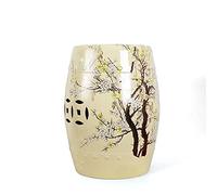 il tamburo di ceramica, Nuovo Sgabello for Tamburo for la casa Cinese, Sgabello in Ceramica for Soggiorno Sgabello Rotondo da Giardino, Tamburo, Vintage, for Camera da Letto, Soggiorno, Giardino(Cream