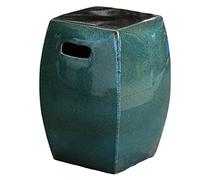 il tamburo di ceramica, Nuovo sgabello quadrato in ceramica in stile cinese, sgabello for batteria, sgabello for cambiare scarpe, sgabello for batteria nostalgico retrò for studio Guzheng.(Blue)