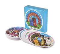 Il Tarocchi in Vetro Colorato contiene 78 carte standard e illustrazioni a colori vivaci, progettato specificamente per collezionisti e appassionati adulti. Specchio rotto,Gattino magico,Classica scat