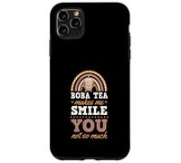 Il tè Boba mi fa sorridere, non tanto arcobaleno boemo Custodia per iPhone 11 Pro Max
