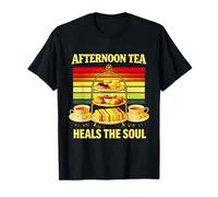 Il tè pomeridiano Sano guarisce l'anima Retro High Tea Maglietta
