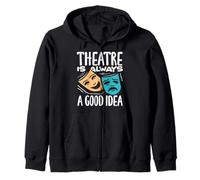 Il teatro è sempre una buona idea per gli amanti della musica Felpa con Cappuccio