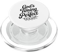 Il tempismo di Dio è la perfetta fede cristiana ispiratrice PopSockets PopGrip per MagSafe