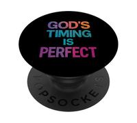 Il tempismo di Dio è una citazione cristiana religiosa perfetta PopSockets PopGrip Adesivo
