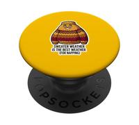 Il tempo del maglione è il tempo migliore per fare un p PopSockets PopGrip Adesivo