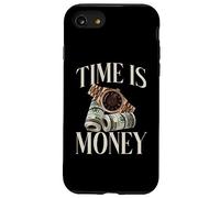 Il tempo è denaro, contanti, attività commerciale, milionario, criptovaluta, ricco. Custodia per iPhone SE (2020) / 7/8