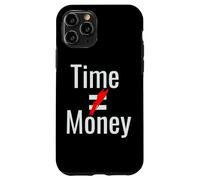 Il tempo non è uguale al denaro cancellato rosso Custodia per iPhone 11 Pro
