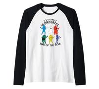 Il Tempo più Meraviglioso DELL'ANNO Halloween Dabbing Meme Maglia con Maniche Raglan