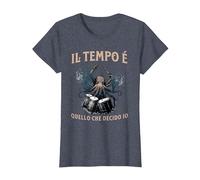 Il Tempo Quello Che Decido Io Strumento Musicale Percussione Maglietta, Donna, Pervinca, L