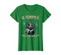 Il Tempo Quello Che Decido Io Strumento Musicale Percussione Maglietta, Donna, Verde Mela, L