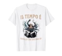 Il Tempo Quello Che Decido Io Strumento Musicale Percussione Maglietta, Uomo, Bianco, M