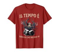 Il Tempo Quello Che Decido Io Strumento Musicale Percussione Maglietta, Uomo, Mirtillo Rosso, L