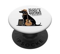 Il tempo trascorso con cani e chitarre non è mai sprecato dicendo PopSockets PopGrip Adesivo
