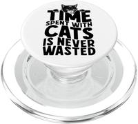 Il tempo trascorso con i gatti non è mai sprecato divertente proprietario di un gatto nero PopSockets PopGrip per MagSafe