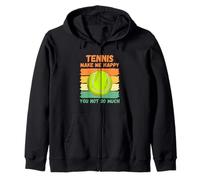 Il Tennis Mi Rende Felice Non così Tanto Felpa con Cappuccio