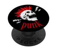Il teschio del punk non morto punk PopSockets PopGrip Adesivo