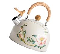 il tetto dell'acqua, Bollitore con motivo floreale, teiera con manico, bollitore in acciaio inossidabile da 3 litri for fornelli da cucina