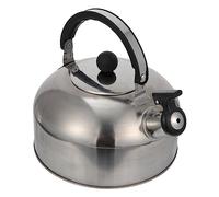 il tetto dell'acqua, Bollitore for acqua calda da 2 litri in acciaio inossidabile, con fondo piatto, for fornello, con manico ergonomico, for caffè e tè(Silver)