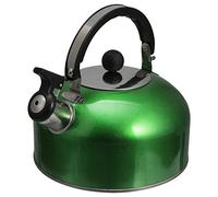 il tetto dell'acqua, Bollitore for acqua calda da 2 litri in acciaio inossidabile, con fondo piatto, for fornello, con manico ergonomico, for caffè e tè(Green)