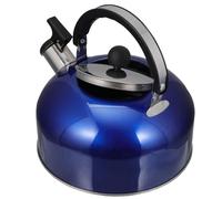il tetto dell'acqua, Bollitore for acqua calda da 2 litri in acciaio inossidabile, con fondo piatto, for fornello, con manico ergonomico, for caffè e tè(Blue)