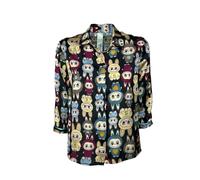 IL THE DELLE 5 camicia nera fantasia multicolor SPOON “Lovely Monster”